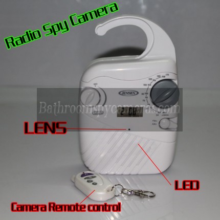 Buy Radio Camera Waterproof Hidden Spy HD 1080P DVR 32GB Motion Activated And Remote Control at Shower Radio Camera,Bathroom Spy Camera professional shop